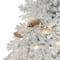 5ft. Pre-Lit Flocked Montana Down Swept Spruce Artificial Christmas Tree with Clear LED Lights
